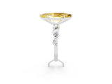 White gold Marquise Cut Solitaire Twisted Band with Prong Setting_20