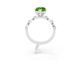 White gold Marquise Cut Solitaire Twisted Band with Prong Setting_21