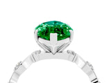 White gold Marquise Cut Solitaire Twisted Band with Prong Setting_22