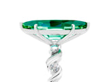 White gold Marquise Cut Solitaire Twisted Band with Prong Setting_23