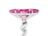 White gold Marquise Cut Solitaire Twisted Band with Prong Setting_23