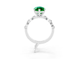 White gold Marquise Cut Solitaire Twisted Band with Prong Setting_27