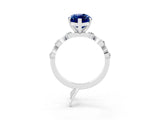 White gold Marquise Cut Solitaire Twisted Band with Prong Setting_27
