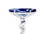 White gold Marquise Cut Solitaire Twisted Band with Prong Setting_29
