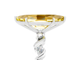 White gold Marquise Cut Solitaire Twisted Band with Prong Setting_29