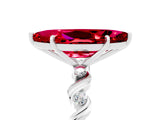 White gold Marquise Cut Solitaire Twisted Band with Prong Setting_41