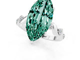 White gold Marquise Cut Solitaire Twisted Band with Prong Setting_7