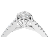 White gold Marquise Cut Split Shank Pave Diamond Engagement Ring with Four-Prong Setting_32
