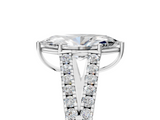 White gold Marquise Cut Split Shank Pave Diamond Engagement Ring with Four-Prong Setting_33