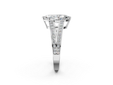 White gold Marquise Cut Split Shank Pave Diamond Ring with Four-Prong Setting_68
