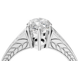 White gold Marquise Cut Split Shank Pave Diamond Ring with Four-Prong Setting_70