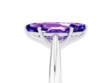 White gold Marquise Cut Tanzanite Solitaire Engagement Ring with Cathedral Setting and Four-Prong Mount_35