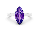 White gold Marquise Cut Tanzanite Solitaire Engagement Ring with Classic Band and Four-Prong Setting_24