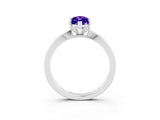 White gold Marquise Cut Tanzanite Solitaire Engagement Ring with Classic Band and Four-Prong Setting_27