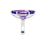 White gold Marquise Cut Tanzanite Solitaire Engagement Ring with Classic Band and Four-Prong Setting_29