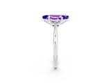White gold Marquise Cut Tanzanite Solitaire Engagement Ring with Classic Band and Four-Prong Setting_50
