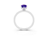 White gold Marquise Cut Tanzanite Solitaire Ring with Thin Band and Prong Setting_39