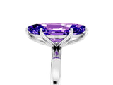 White gold Marquise Cut Tanzanite Solitaire Ring with Thin Band and Prong Setting_41