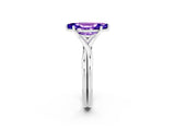 White gold Marquise Cut Tanzanite Solitaire Twist Band Prong Setting Ring_62