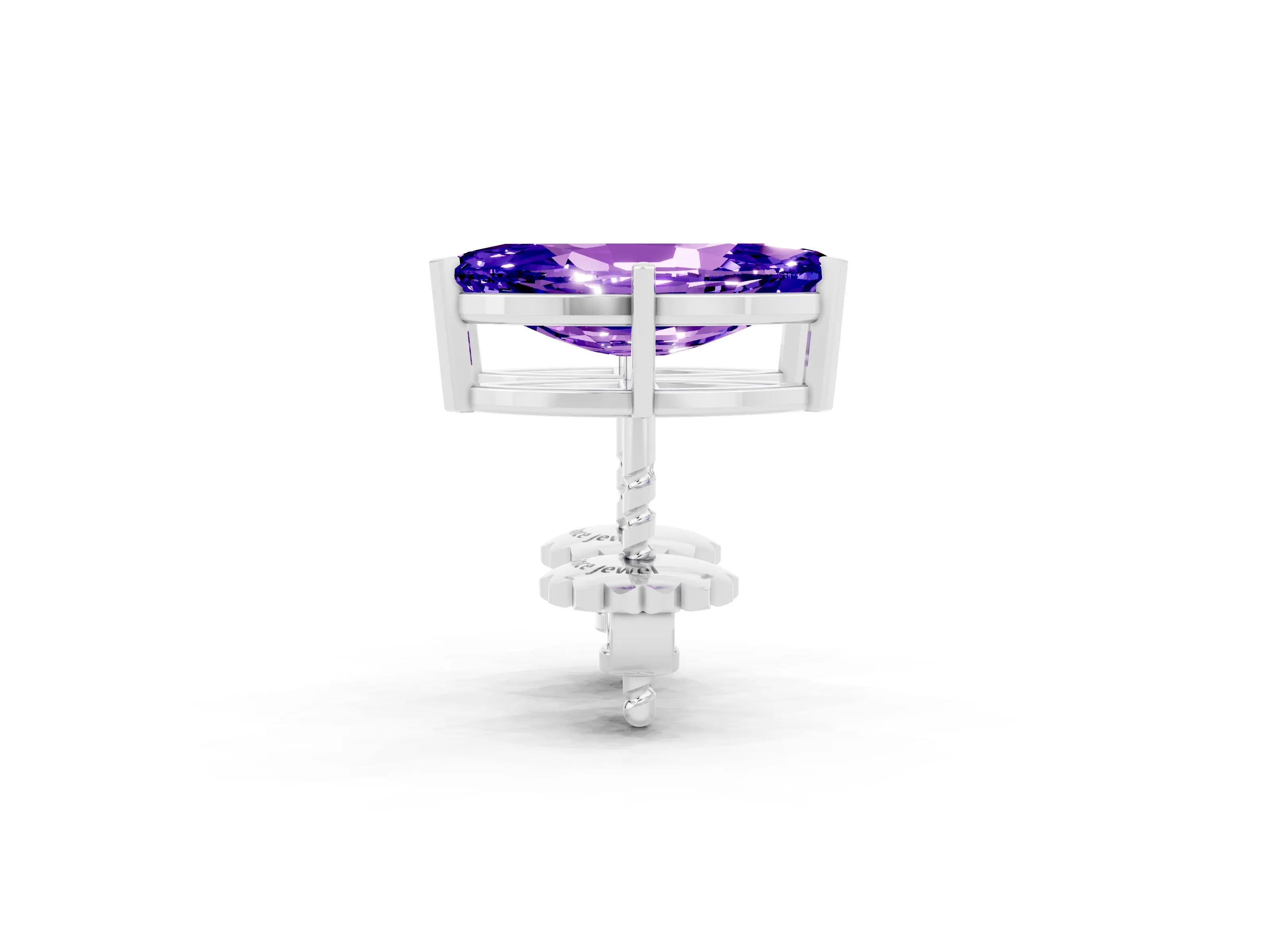 White gold Marquise Cut Tanzanite Stud Earrings_29