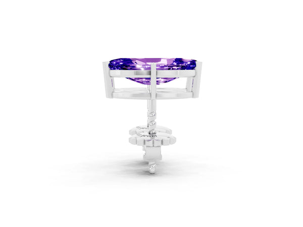 White gold Marquise Cut Tanzanite Stud Earrings