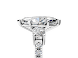 White gold Marquise Cut Three-Stone Diamond Pavé Band with Prong Setting_20