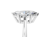 White gold Marquise Cut Three-Stone Solitaire Ring with Round Accent Diamonds and Four-Prong Setting_63