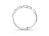 White gold Marquise Cut Twisted Band with Prong Setting_115
