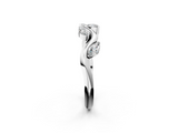 White gold Marquise Cut Twisted Band with Prong Setting_116