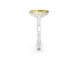 White gold Marquise Cut Yellow Sapphire Solitaire Engagement Ring with Cathedral Setting and Four-Prong Mount_86