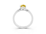 White gold Marquise Cut Yellow Sapphire Solitaire Engagement Ring with Classic Band and Four-Prong Setting_63