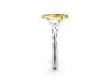 White gold Marquise Cut Yellow Sapphire Solitaire Twist Band Prong Setting Ring_86