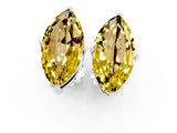 White gold Marquise Cut Yellow Sapphire Stud Earrings_25