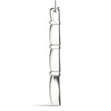 White gold Marquise Diamond Bar Pendant with Bezel Setting 2