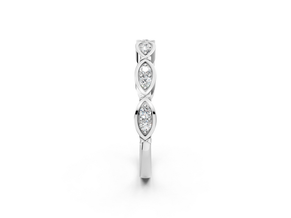 Platinum Marquise Diamond Bezel Set Eternity Band