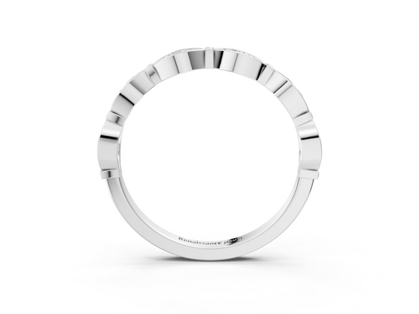 Platinum Marquise Diamond Bezel Set Eternity Band