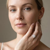 White gold Marquise Diamond Bezel and Prong Setting with Pave Band_4