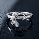 White gold Marquise Diamond Cluster Bypass Ring with Prong Setting_95