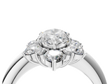 White gold Marquise Diamond Cluster Halo Ring with Solitaire Band and Four-Prong Setting_24