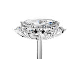 White gold Marquise Diamond Cluster Halo Ring with Solitaire Band and Four-Prong Setting_25