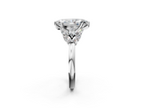 White gold Marquise Diamond Cluster Leaf Design Ring with Prong Setting_89