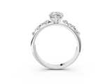 White gold Marquise Diamond Cluster Prong-Set Solitaire Ring_76