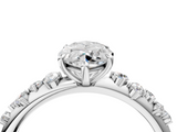 White gold Marquise Diamond Cluster Prong-Set Solitaire Ring_77