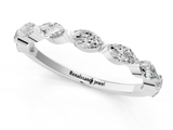 White gold Marquise Diamond Eternity Band with Bezel Setting_29