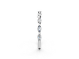White gold Marquise Diamond Eternity Band with Bezel Setting_31