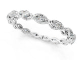 14K White Gold Marquise Diamond Eternity Band with U-Prong Setting
