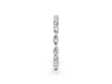 14K White Gold Marquise Diamond Eternity Band with U-Prong Setting