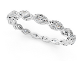 Silver Marquise Diamond Eternity Band with U-Prong Setting