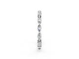 Silver Marquise Diamond Eternity Band with U-Prong Setting