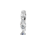Silver Marquise Diamond Eternity Band with U-Prong Setting